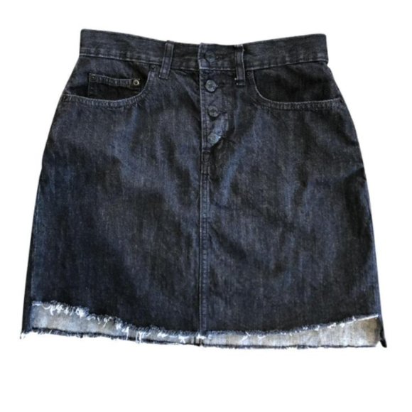 GAP Black Denim Mini Skirt - Picture 1 of 8